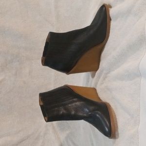 Zara Black Leather Heels Size 39